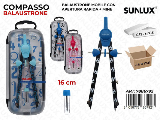 Sunlux Compasso Balaustrone Mobile c/ Mine 16CM