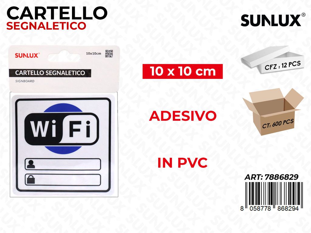 CARTELLO SEGNALETICO ADV PVC 10*10CM