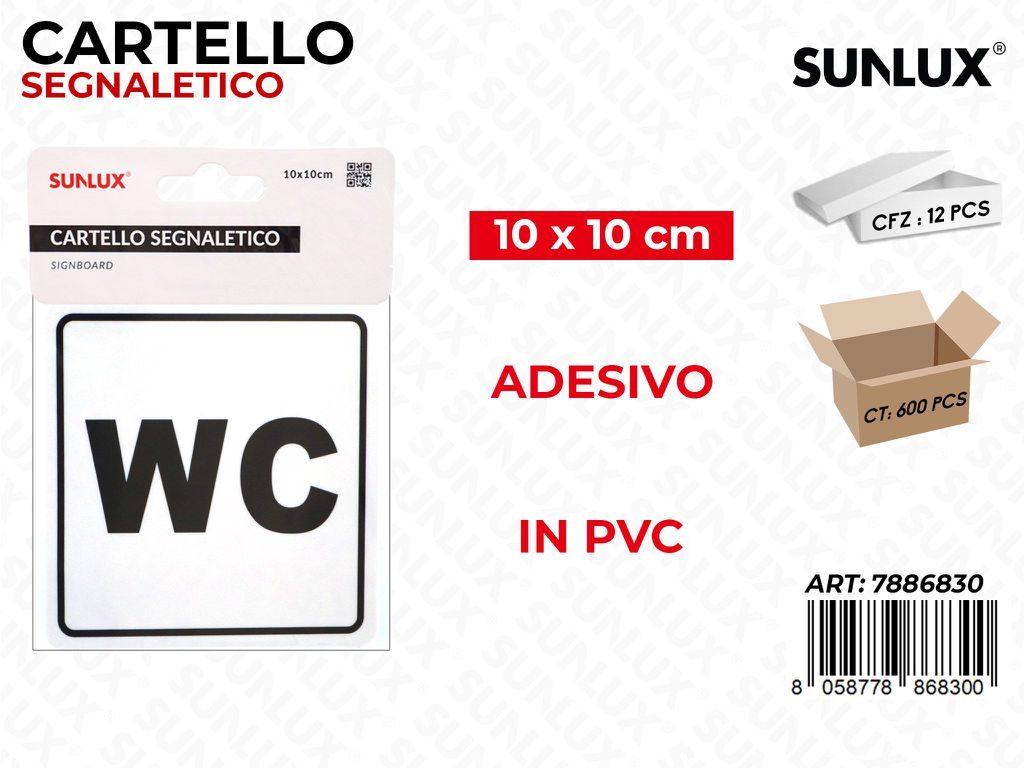 CARTELLO SEGNALETICO ADV PVC 10*10CM
