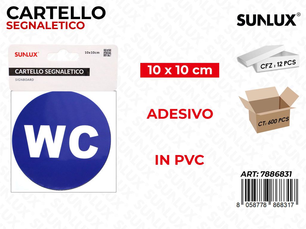 CARTELLO SEGNALETICO ADV PVC 10*10CM