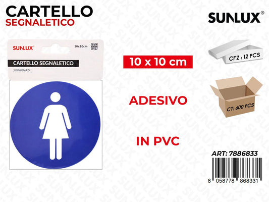 CARTELLO SEGNALETICO ADV PVC 10*10CM