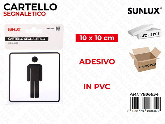 CARTELLO SEGNALETICO ADV PVC 10*10CM