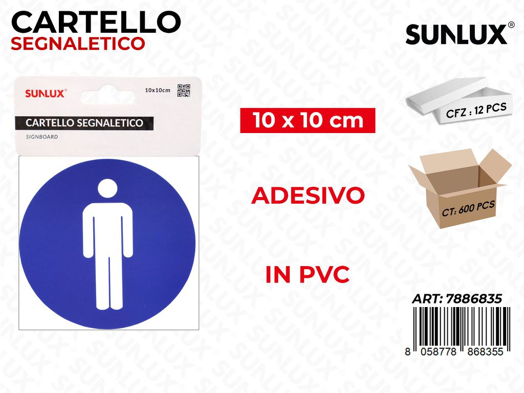 CARTELLO SEGNALETICO ADV PVC 10*10CM