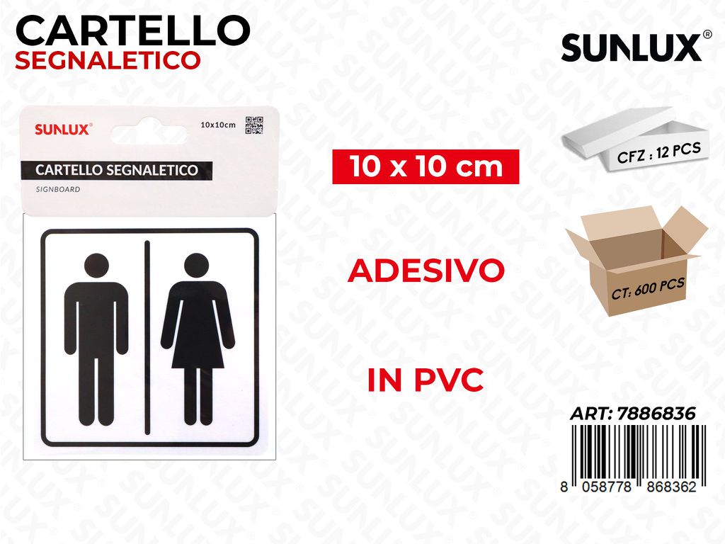 CARTELLO SEGNALETICO ADV PVC 10*10CM