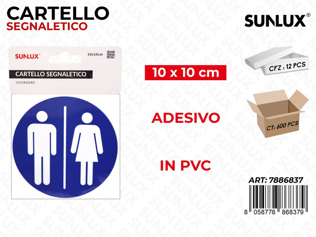 CARTELLO SEGNALETICO ADV PVC 10*10CM