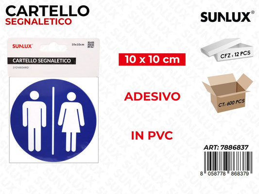 CARTELLO SEGNALETICO ADV PVC 10*10CM