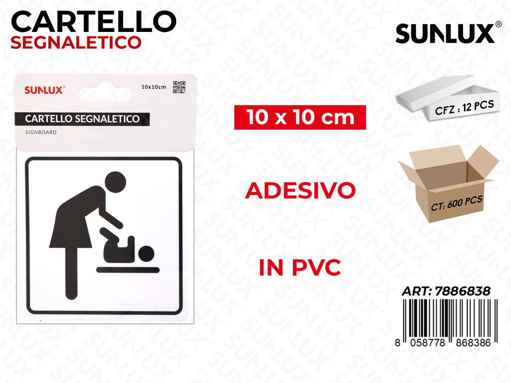 CARTELLO SEGNALETICO ADV PVC 10*10CM