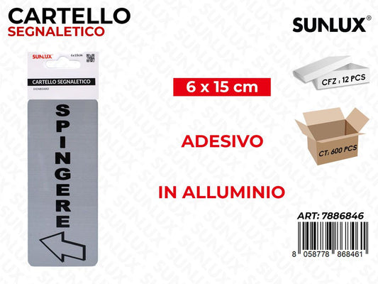 CARTELLO SEGNALETICO ADV PVC 6*15CM