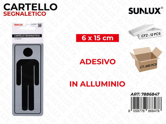 CARTELLO SEGNALETICO ADV PVC 6*15CM