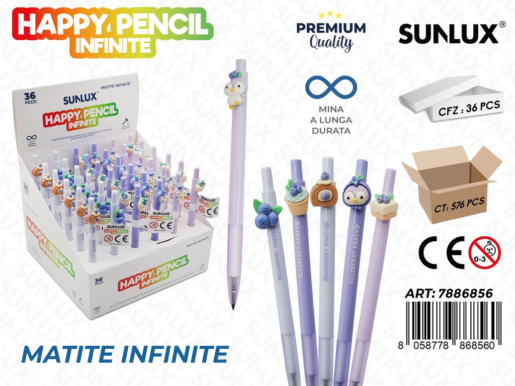 Happy Pencil Infinite Blueberry