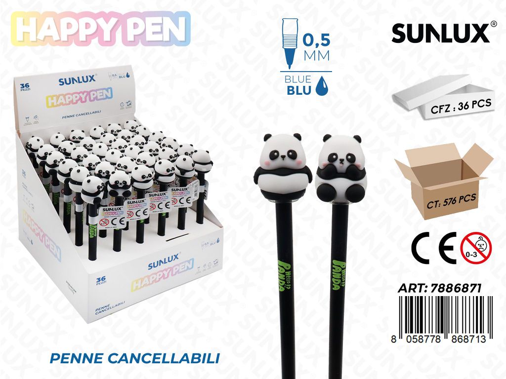 Happy Pen Cancell. Blu Panda 0.5Mm