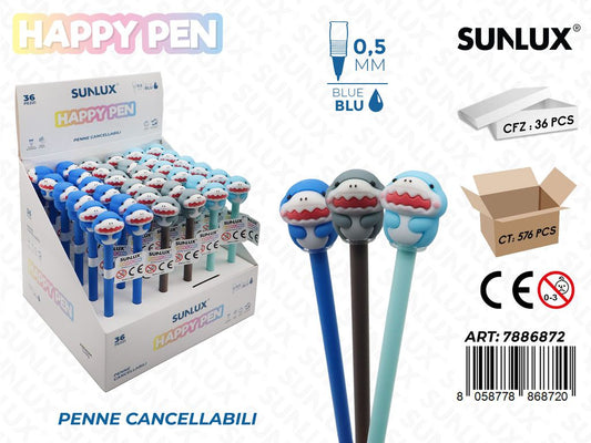 Happy Pen Cancell. Blu Squalo 0.5Mm