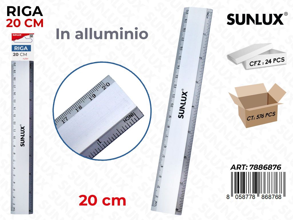 Sunlux Riga in Alluminio 20CM