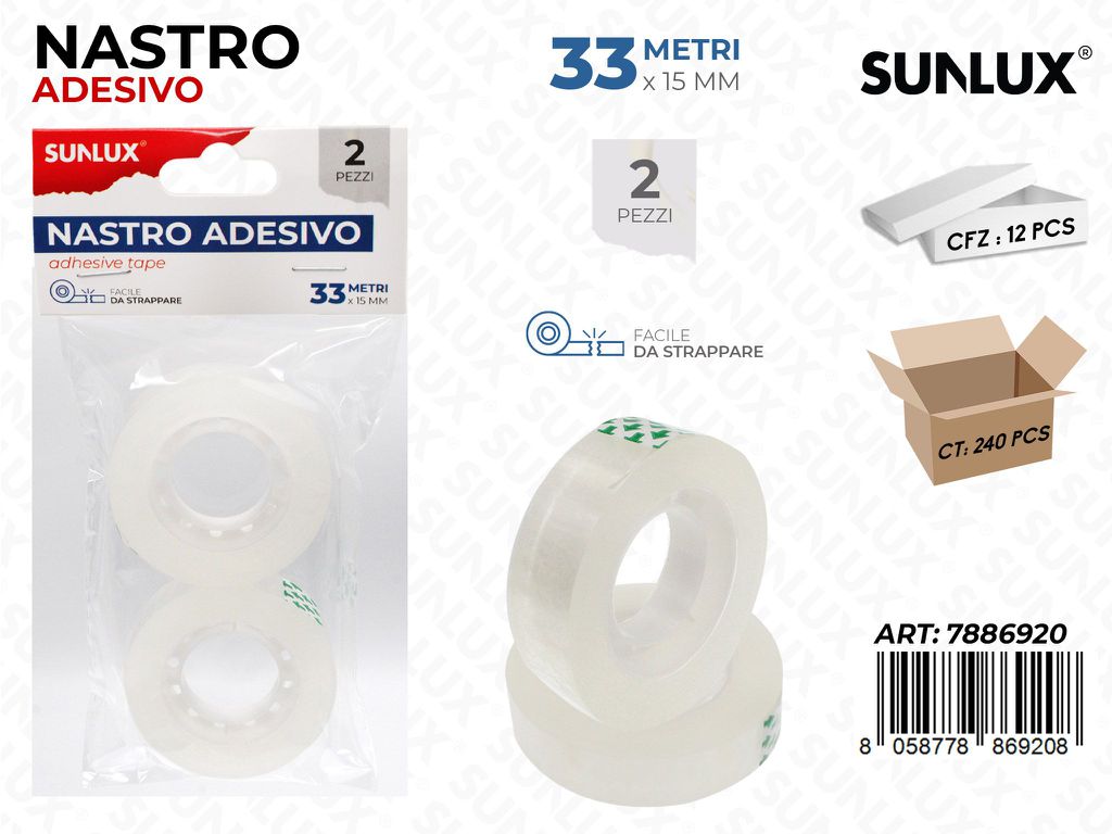 Sunlux Nastro Adv 2PCS 15MM*33MT
