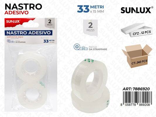 Sunlux Nastro Adv 2PCS 15MM*33MT