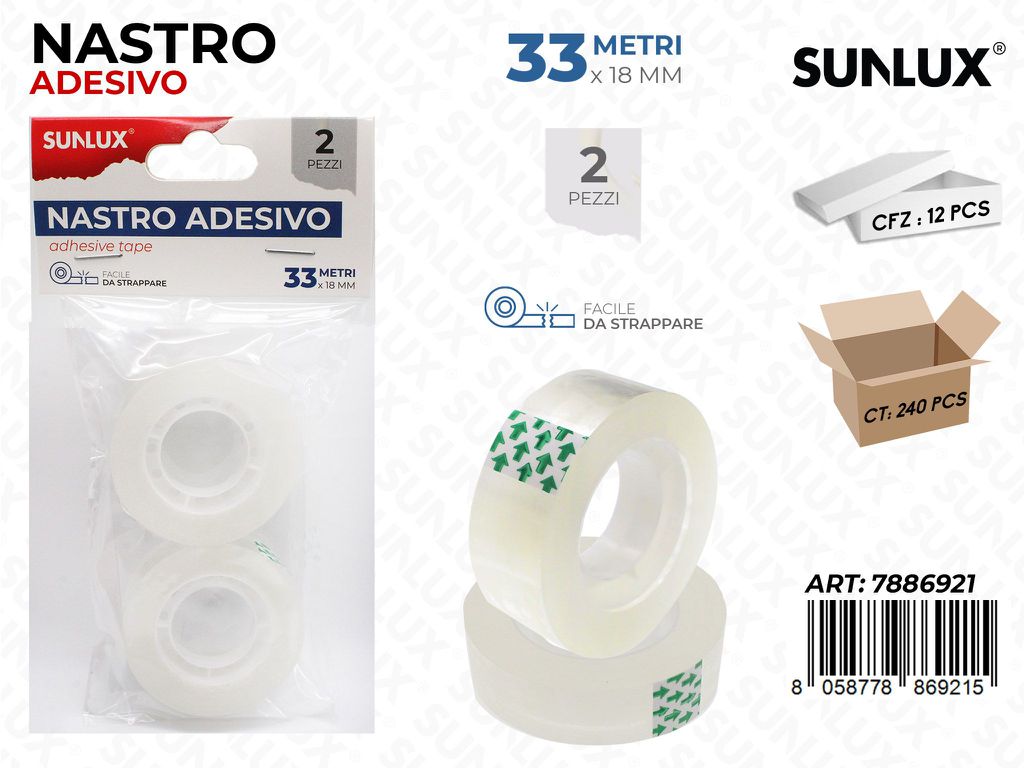 NASTRO ADV 2PCS 18MM*33MT /PZ DA 12**