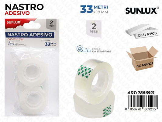 NASTRO ADV 2PCS 18MM*33MT /PZ DA 12**