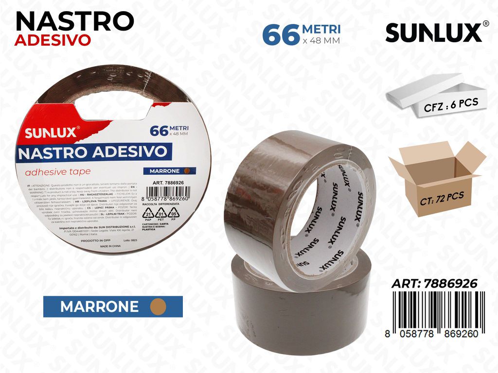 Sunlux Nastro Adv Marrone 48MM*66MT