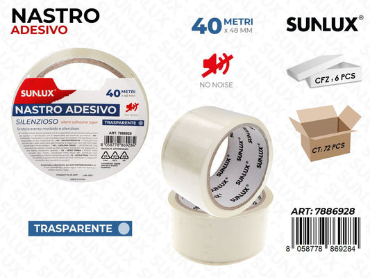 Sunlux Nastro Adv Trasp. Silenzioso 48MM*40MT