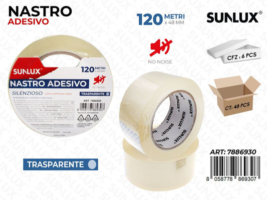 Sunlux Nastro Adv Trasp. Silenzioso 48MM*120MT