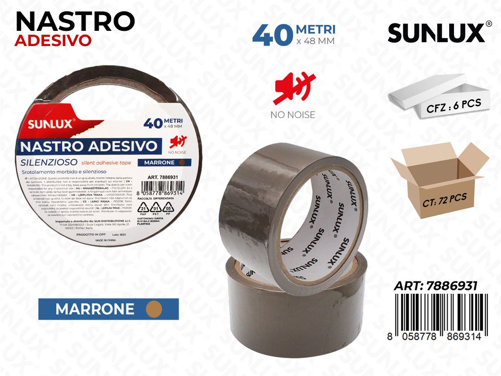 Sunlux Nastro Adv Mar. Silenzioso 48MM*40MT