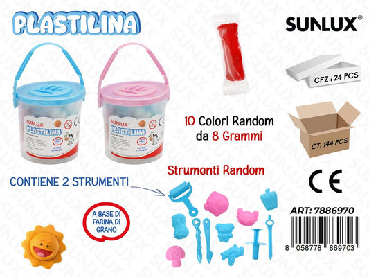 Sunlux Plastilina 10COL. 8GR c/ Acc.