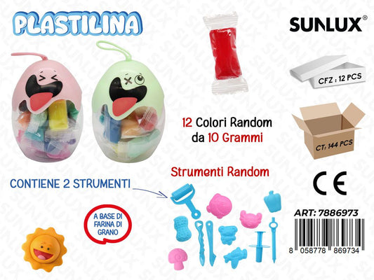 PLASTILINA 12COL. 10GR C/ ACC.