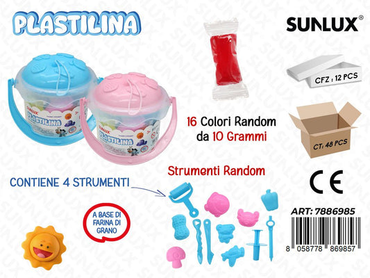 Sunlux Plastilina 16COL. 10GR c/ Acc.