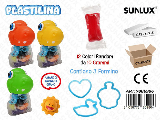 Sunlux Plastilina 12COL. 10GR c/ Acc.