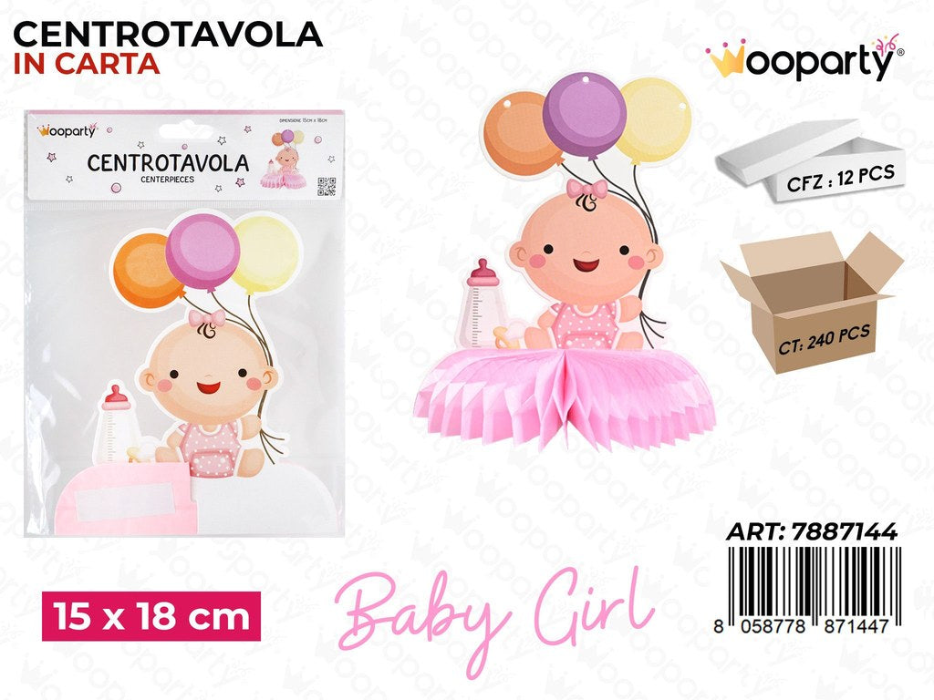 CENTROTAVOLA BABY GIRL 15*18CM /PZ DA 12**
