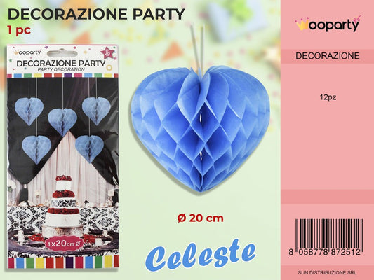DECORAZIONI PARTY CELESTE D. 20CM /PZ DA 12**