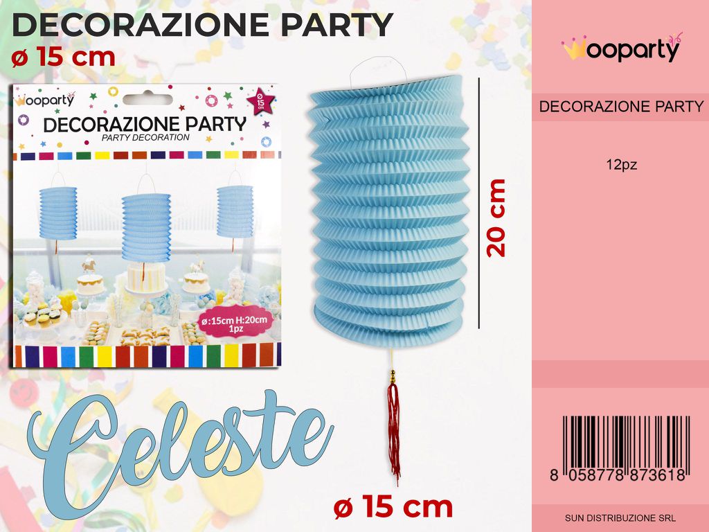 LANTERNE AD ORGANO BLU D.15*20CM/ PZ DA 12**