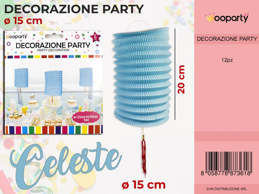 LANTERNE AD ORGANO BLU D.15*20CM/ PZ DA 12**