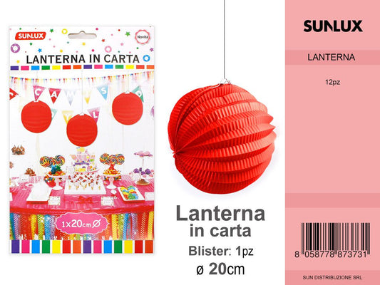 LANTERNE DI ANGURIA ROSSO 20CM DA 12