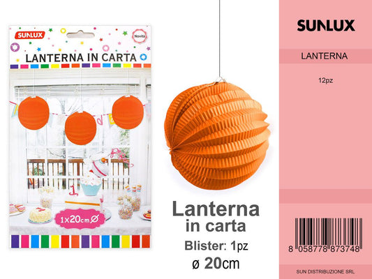 LANTERNE DI ANGURIA ARANCIO 20CM DA 12