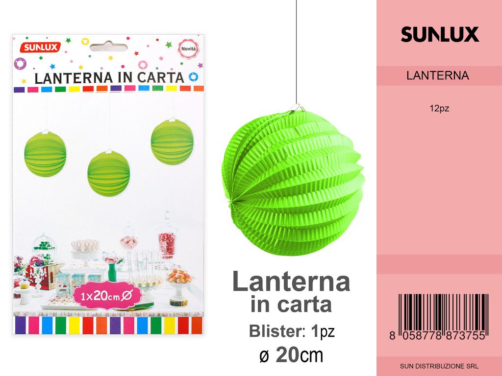 LANTERNE DI ANGURIA VERDE 20CM DA 12