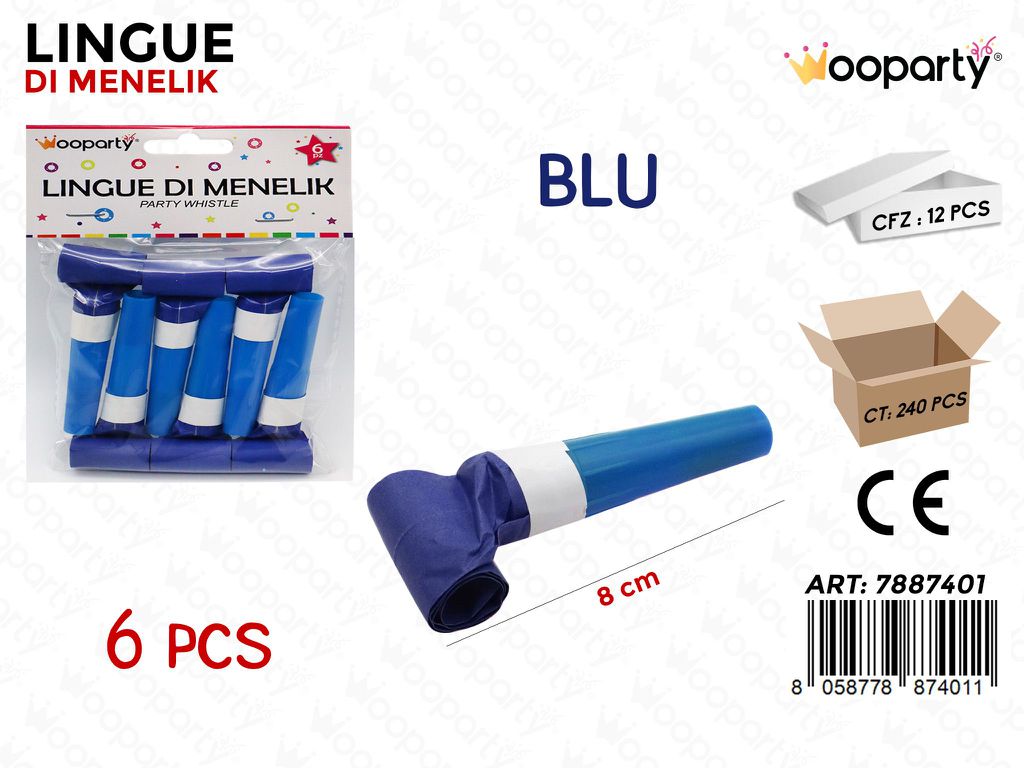 LINGUE DI MENELIK BLU 6PCS 8CM /PZ DA 12**