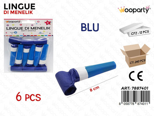LINGUE DI MENELIK BLU 6PCS 8CM /PZ DA 12**