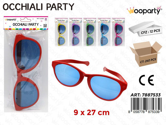 OCCHIALI PARTY COL. ASS 27*9CM /PZ DA 12**