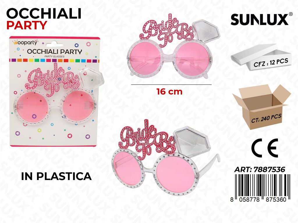 OCCHIALI PARTY FUTURA SPOSA 16*11CM /PZ DA 12**