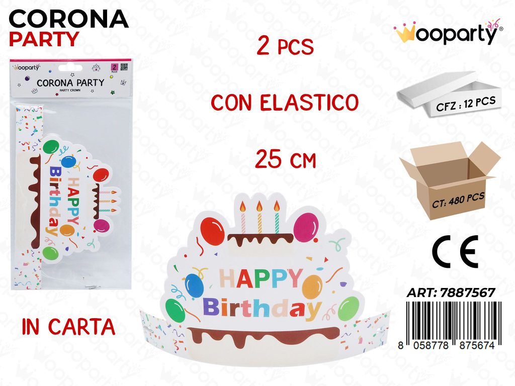 CORONA PARTY CARTA 2PCS 25CM