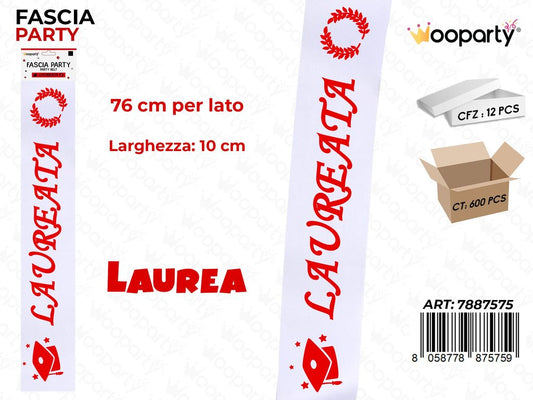 FASCIA PARTY LAUREATA 10*76CM /PZ DA 12**