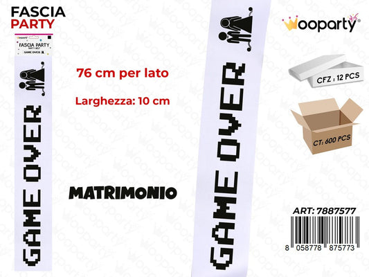 FASCIA PARTY GAME OVER 10*76CM /PZ DA 12**
