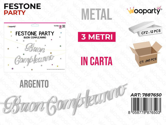 FESTONE PARTY B. COMPL. ARG. 3MT /PZ DA 12**