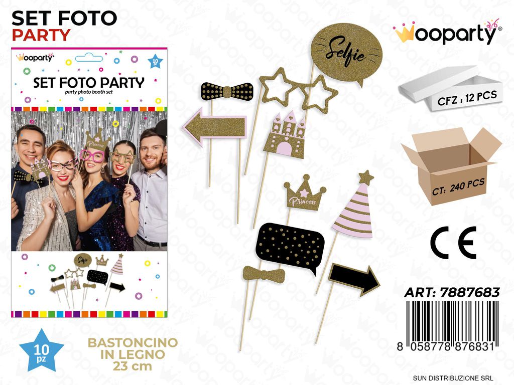 SET FOTO PARTY PRINCESS 10PCS ASS. 23CM /PZ DA 12**