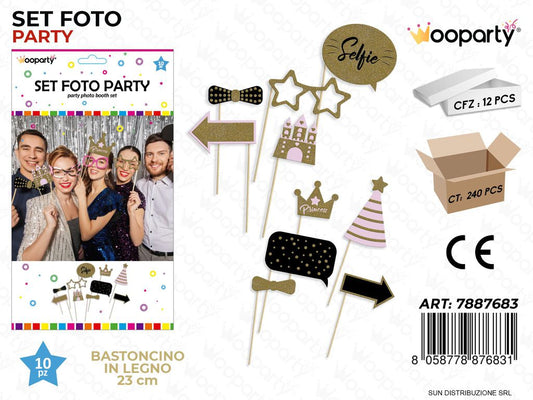 SET FOTO PARTY PRINCESS 10PCS ASS. 23CM /PZ DA 12**