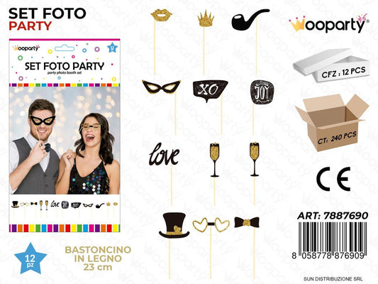 SET FOTO PARTY LOVE 10PCS ASS. 23CM /PZ DA 12**