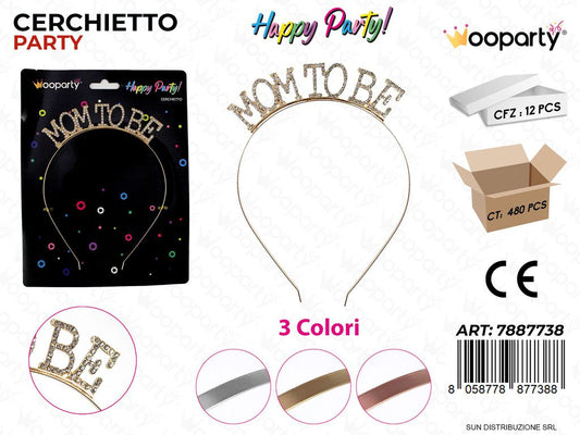 CERCHIETTO PARTY MOM TO BE  COL. ASS. /PZ DA 12**