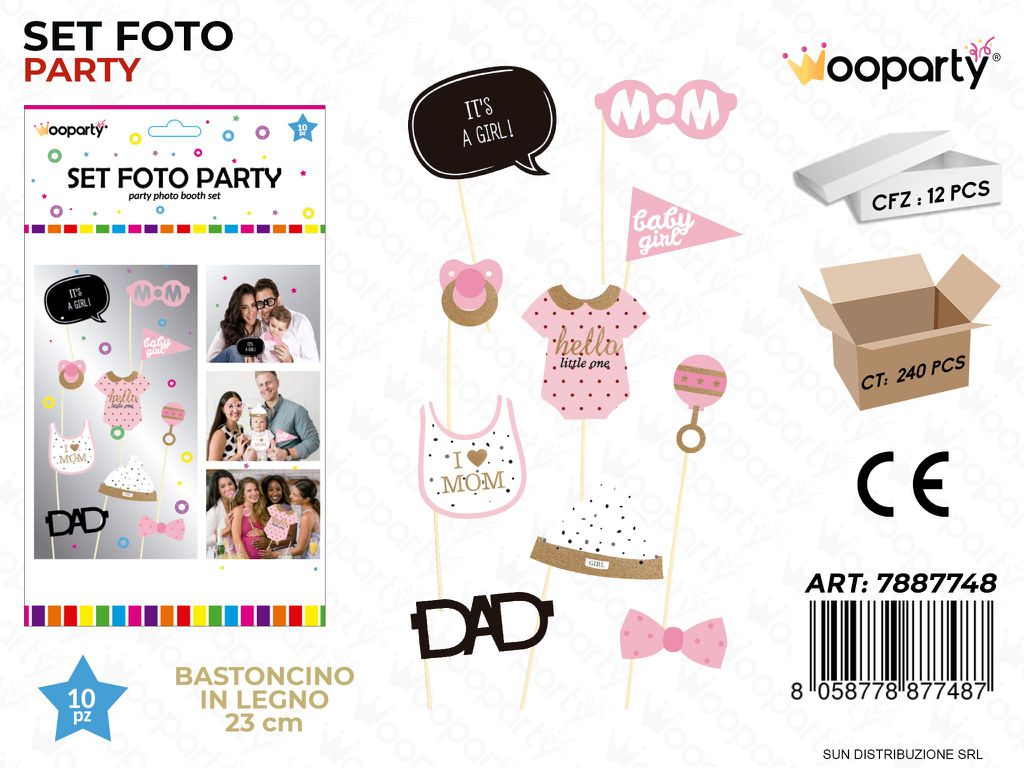 SET FOTO PARTY BABY GIRL 10PCS ASS. 23CM /PZ DA 12**