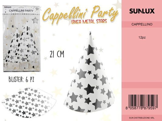 L. METAL STARS ARGENT CAPPELLINI 21 CM-6PC /PZ DA 12**